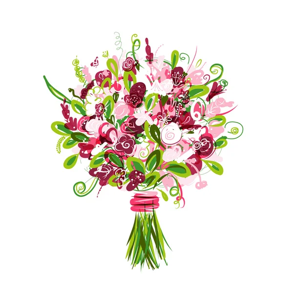 Bouquet floral pour votre design — Image vectorielle