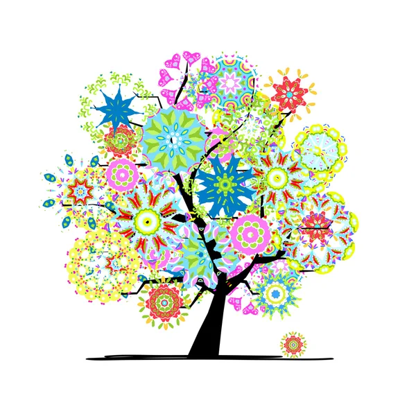 Цветущее дерево для вашего дизайна — стоковый вектор