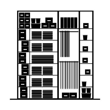 dolap içinde illüstrasyon tasarımınız için