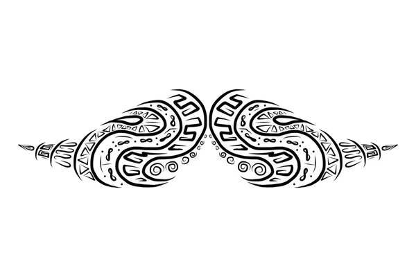 Ornate mustache shape for your design — Stock Vector