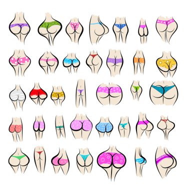 seksi kadın kalça külot toplama