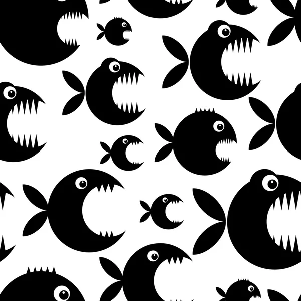 Dibujos animados de peces divertidos para su diseño — Vector de stock