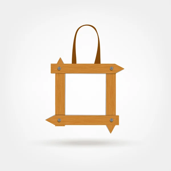 Ahşap Komiteler tasarımınız için yapılmış çanta şekli — Stockvector