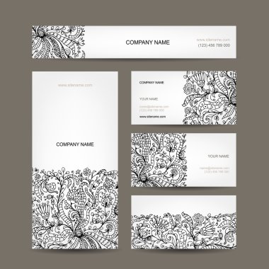 Ticari Kartlar koleksiyonu, çiçek tasarım