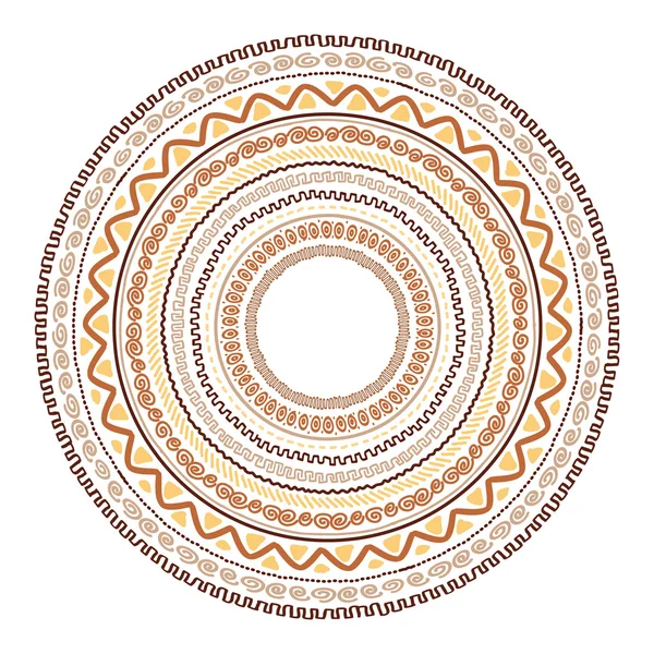 Round ornament design, ethnic style — Stock Vector
