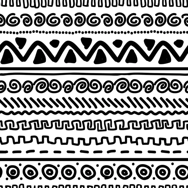 Handgemaakte patroon met etnische geometrische sieraad voor uw ontwerp — Stockvector