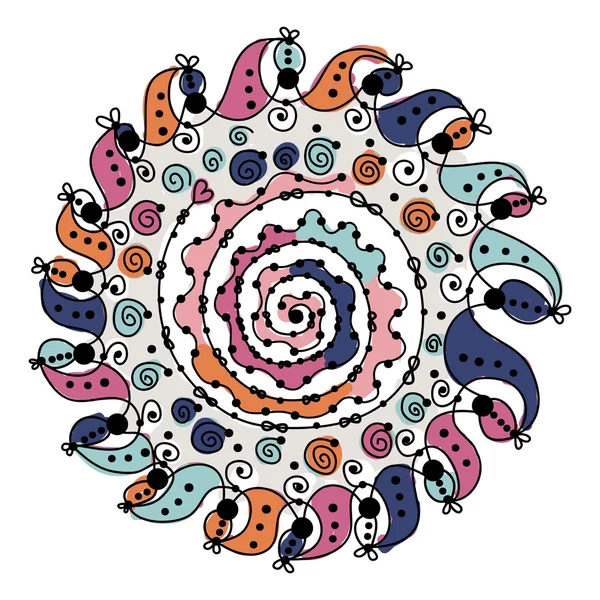 Colorido adorno círculo para su diseño — Archivo Imágenes Vectoriales