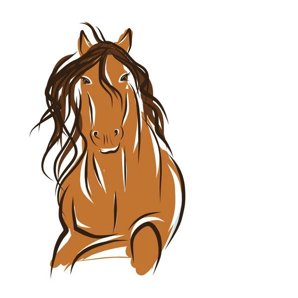 Άλογο σκίτσο για το σχέδιό σας. σύμβολο του έτους 2014 — Διανυσματικό Αρχείο