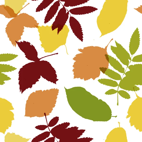 Otoño deja patrón sin costuras para su diseño — Vector de stock