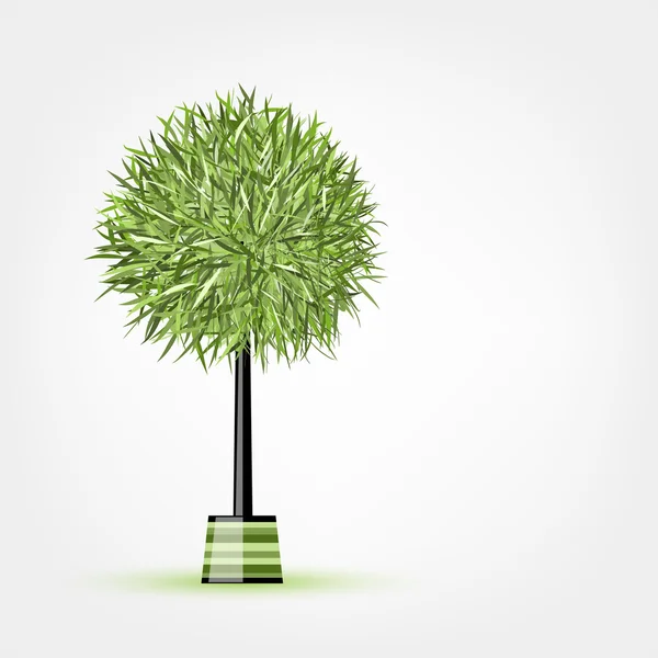 Форма кола зеленого дерева для вашого дизайну — стоковий вектор