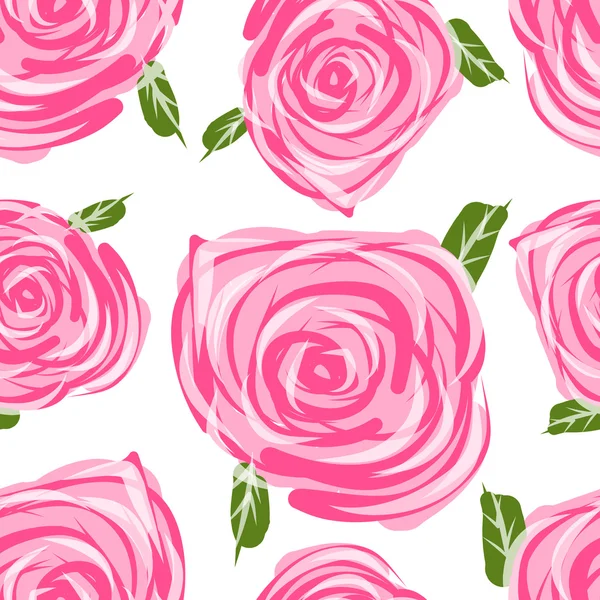 Безшовні картина з трояндами для вашого дизайну — Stok Vektör