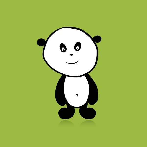 Urso Panda para o seu design — Vetor de Stock