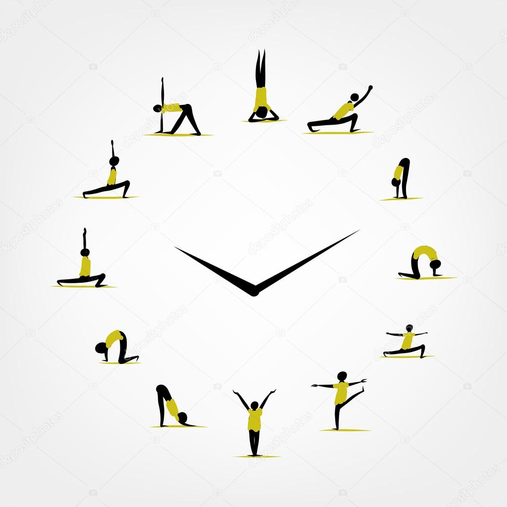 Yoga time, watch concept for your design