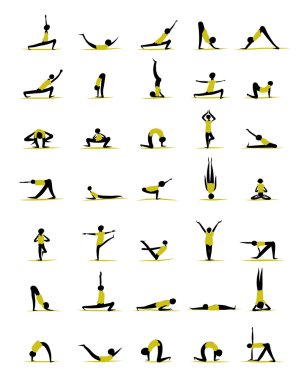 pratik yoga, insanlar tasarımınız için pozlar