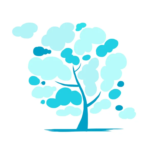 Arbre nuageux pour votre design — Image vectorielle