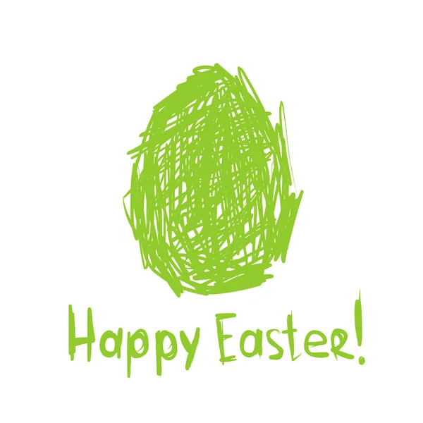 Happy Easter! Sketch greeting card for your design — Stock Vector