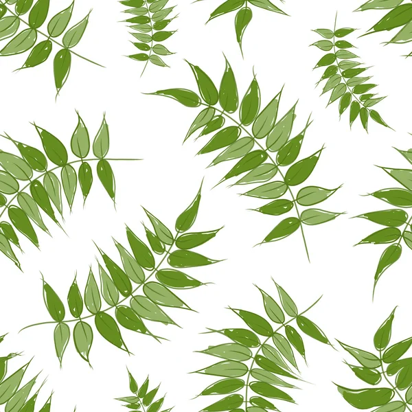 Hojas verdes patrón sin costura para su diseño — Archivo Imágenes Vectoriales