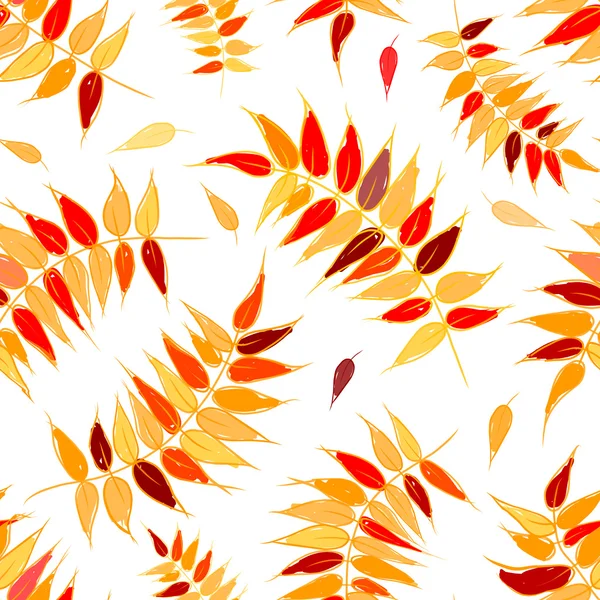 Осенние листья бесшовный фон для вашего дизайна — стоковый вектор