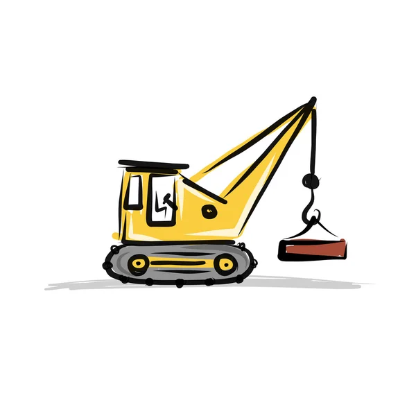 Crane, inşaat malzemeleri, tasarım — Stok Vektör
