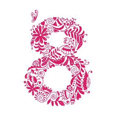 çiçek 8 numaralı tasarımınız için