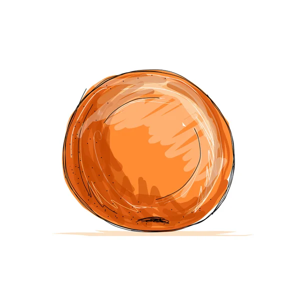 Skiss av orange för din design — Stock vektor