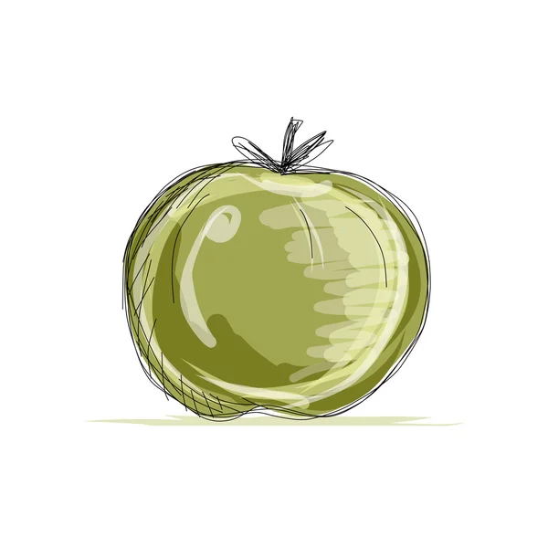 Szkic Apple do projektowania — Stockvector