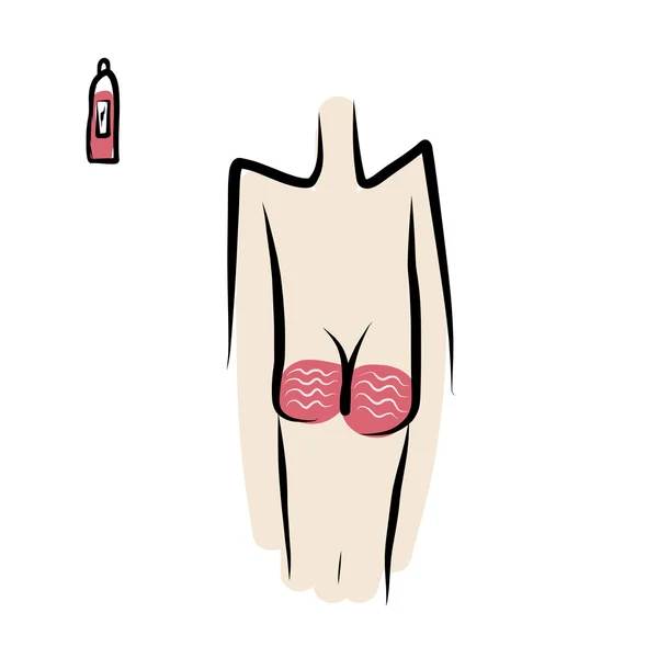 Schizzo seno femminile per il vostro disegno — Vettoriale Stock