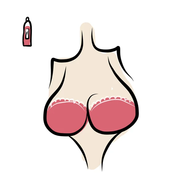Žena prsa skica pro návrh — Stockový vektor