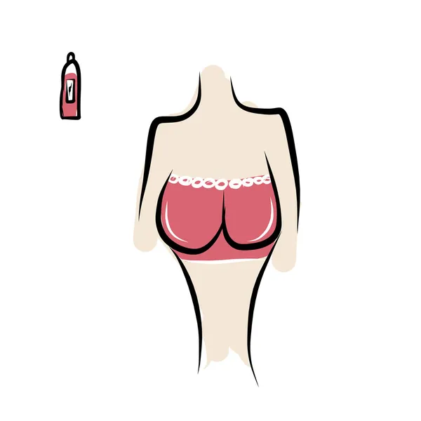 Женский набросок груди для вашего дизайна — стоковый вектор
