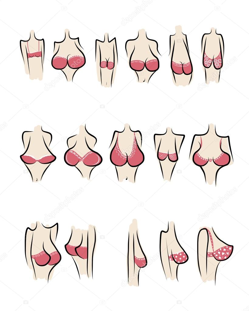 Human Body Shapes Woman Breast Form Set Vector Illustration Stock Vector by  ©A7880S 209180936