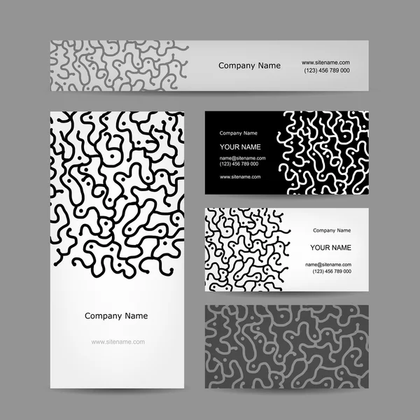 Uppsättning abstrakta kreativa visitkort design — Stock vektor