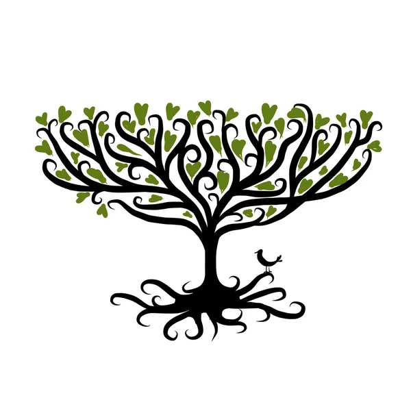 Arbre d'art pour votre design — Image vectorielle