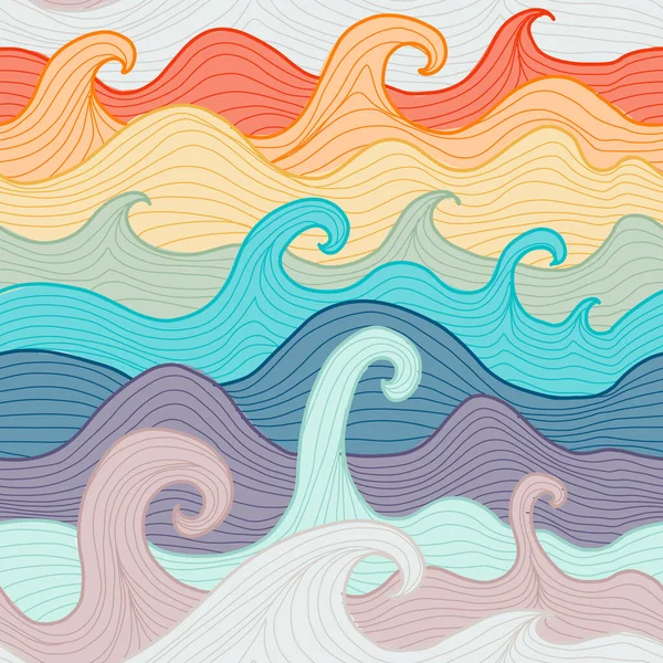 Abstrakt havsbakgrund. Sömlöst mönster för din design — Stock vektor