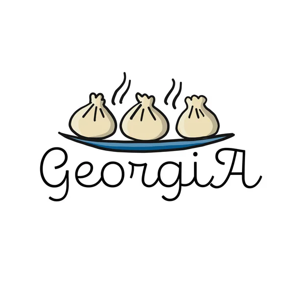 あなたのデザインのためのジョージアカントリーロゴ — ストックベクタ