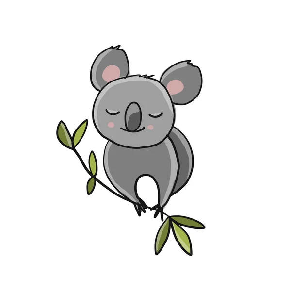 Little Koala character. Sketch for your design — Stock Vector