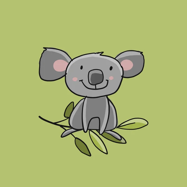 Petit Koala. Croquis pour votre design — Image vectorielle