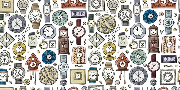 Set of clocks and watches in different style. Retro and modern collection for your design Royalty Free Stock Illustrations