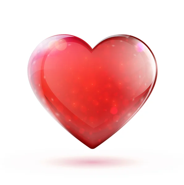 Corazón rojo brillante — Foto de Stock