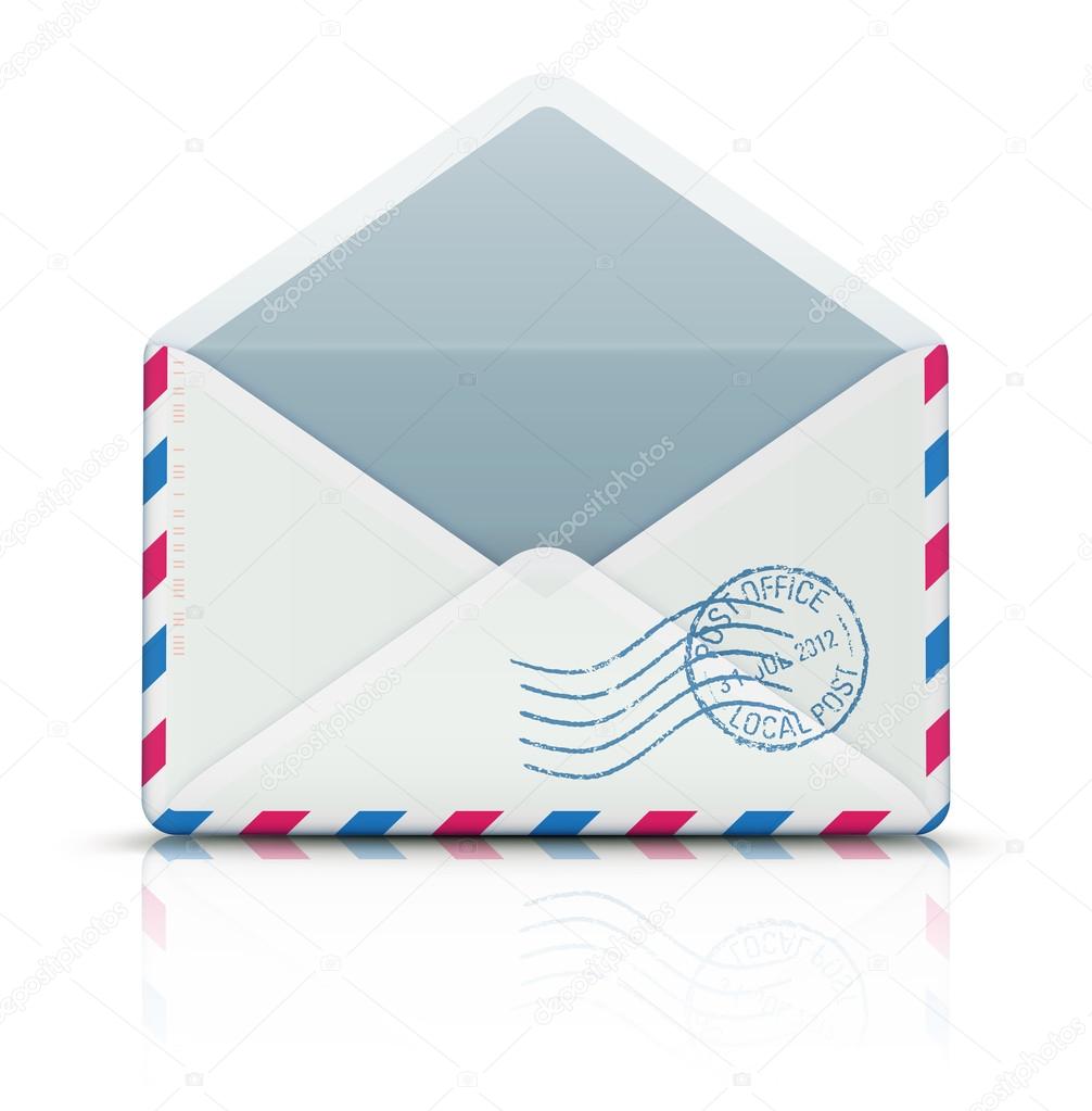 Airmail post envelope