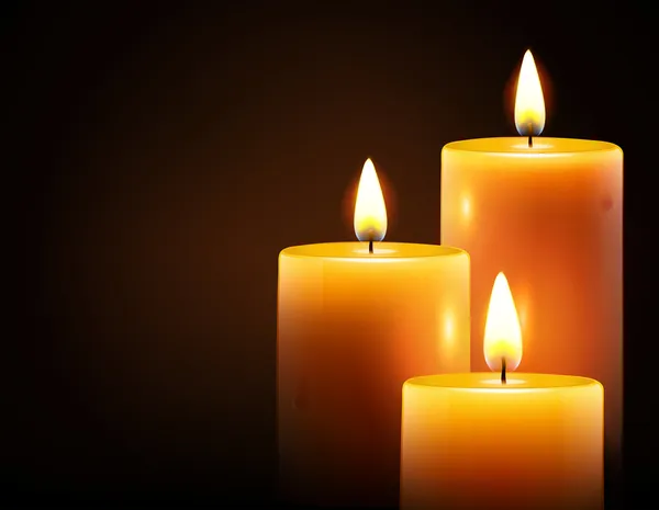 Velas amarillas — Vector de stock