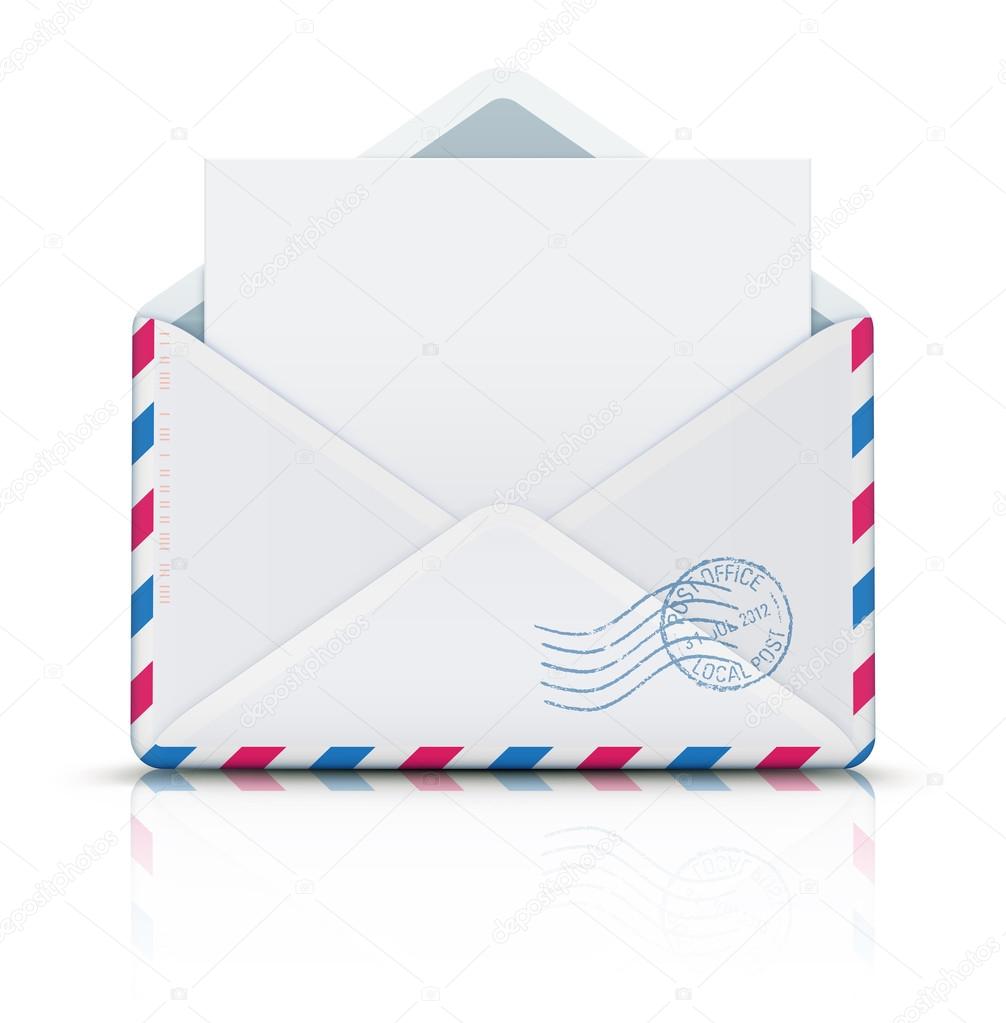 Airmail post envelope