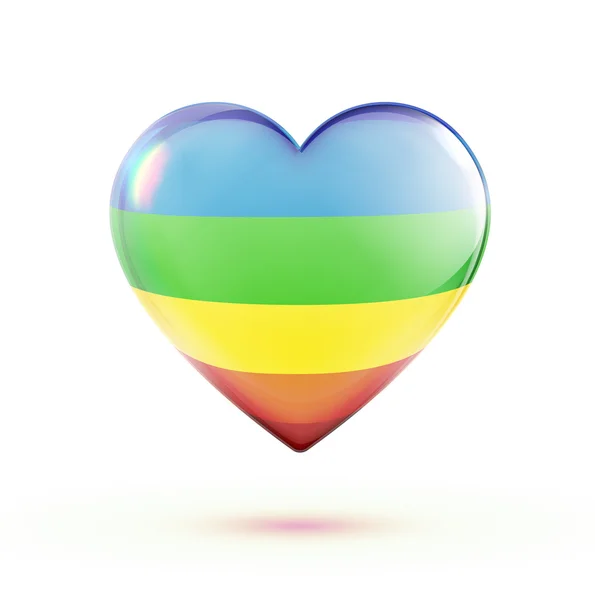 Forma de corazón multicolor — Archivo Imágenes Vectoriales