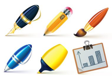 Writing implements clipart