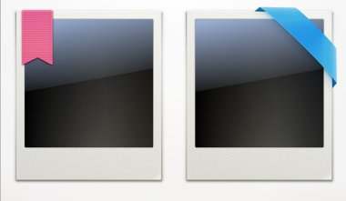 Retro polaroid fotoğraf çerçeveleri