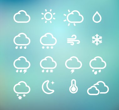 Weather icons clipart