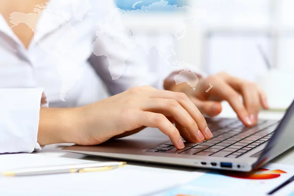 Business person working on computer — Stock Photo, Image