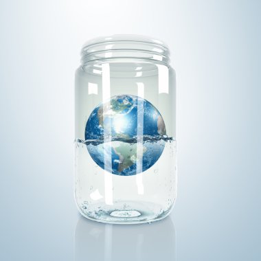 Planet earth cam kavanoz içinde