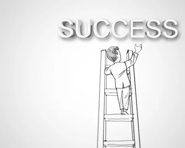 Rysunek o sukces w biznesie — Zdjęcie stockowe