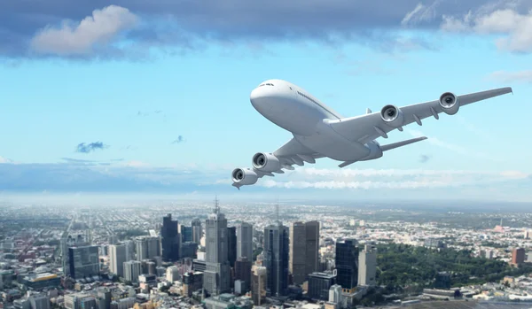 Duży samolot pasażerski samolot — Zdjęcie stockowe
