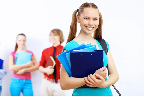 Studenten met boeken Rechtenvrije Stockfoto's